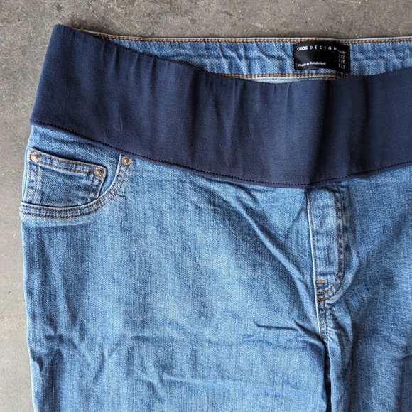 ASOS Maternity Medium Blue Waistband Support Slim Mom Jeans size 14 - Picture 4 of 9